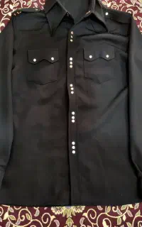 شلوار کردی زندان بافت پیراهن سه دکمه مشکی