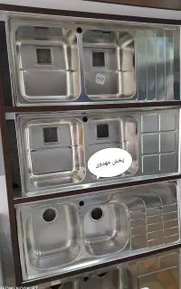 سینک آشپزخانه ورق 304 مدل دو لگن + تک لگن
