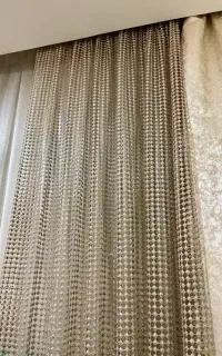 فروش پرده سالم ۴ لایه بژ و شیری