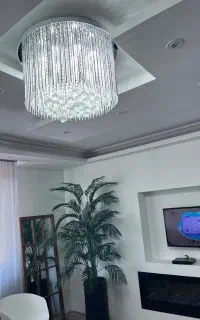 لوستر مدرن کریستالی طبقاتی (سالم و پرنور)
