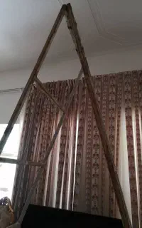 پرده حریر طرح دار