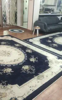 یک جفت فرش ۹ متری تمیز در حد نو اکرولیک ۱۰۰ درصد