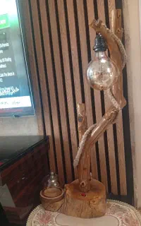 ساخت آباژور و لوستر  چوبی