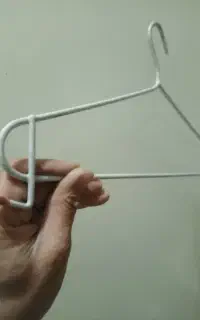 چوب رخت تمام فلزی روکش‌دار سفید