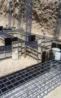 آرماتوربندی. اجرای استخر.اجرای وافل