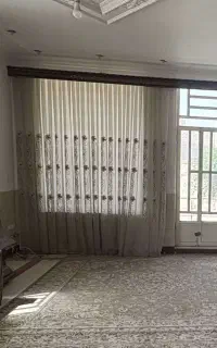 کتیبه و پرده حریر با آستر جنس عالی و درجه یک