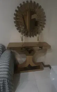 آینه و کنسول به همراه شمعدونی