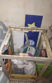 پایه ایستاده چرخدار کولر پنجره ای.و ریلی  و چتر