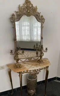 آینه وکنسول وشمعدان تمام برنز اصفهان