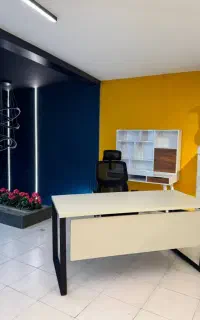 میزکامپیوتر،میز منشی،میز پایه فلزی،میز مینیمال