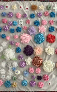 گل و کیف پارچه ای