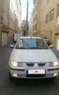 سمند LX مدل 96 سفید داخل کرم کولر و بخاری عالی