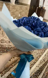 دسته گل ربانی آبی ۲۰ شاخه