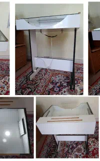 فروش میز نور شیبدار و پایه‌دار چوبی
