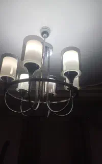 لوستر شش شاخه استیل