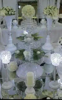 آباژور تزینی پایه بلند و کوتاه وجای میوه شیرینی