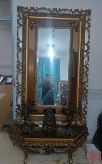 آینه شعمدون قدی با میزش