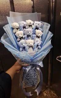 دسته گل عروسکی خرسی
