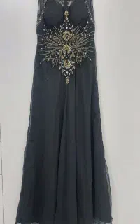 لباس مجلسی مشکی ماکسی مشکی سایز ۴۰ ۴۲