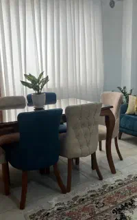 مبل ۸نفره و میز ناهار خوری ۶نفره ست