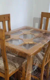 میز نهارخوری 4 نفره چوب نراد سفارشی فروش فوری
