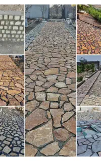 اجرای انواع جدول و موزائیک، تایل ،سنگ تاوه و غیره