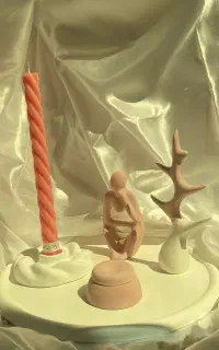 ست دکوری سنگ مصنوعی و شمع