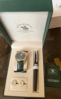 ساعت پولو اصل آمریکایی باجعبه(دکمه سردست و خودکار)