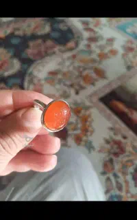 انگشتر عقیق یمنی اصل با رکاب دستساز