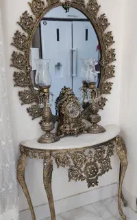 اینه شمعدان برنج ‌