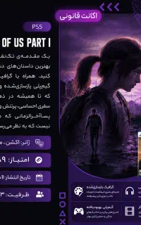 اکانت قانونی PS5 (ظرفیت ۳) the last of us part I