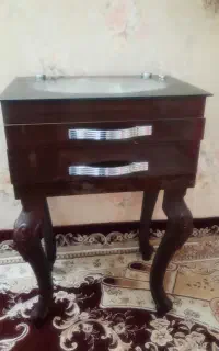 میز چوبی دو کشو