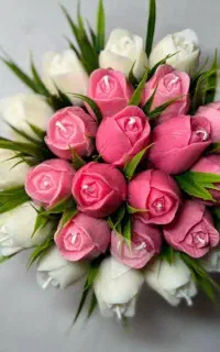 دسته گل جنس شمع