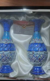 گلدان مینا کاری