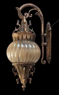 چراغ دیواری و باغی آلومینیومی با رنگ کوره‌ای