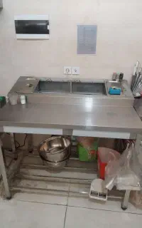 میز استیل و کولر پرتابل سلولزی