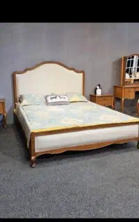سرویس خواب دو نفره چوب همراه تشک