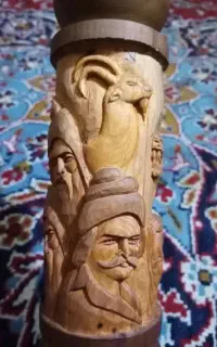 قلیان منبت کاری چوب سرخ