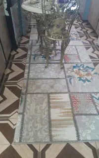 گلیم فرش گل های برجسته درحدنو