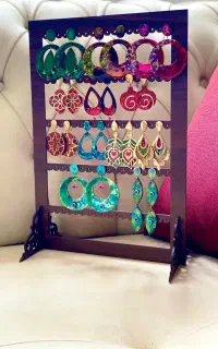 گوشواره دست ساز رزینی