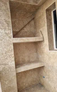 سنگ کاری ساده ومدرن ورومی  اجرای سنگ کف و موزاییک
