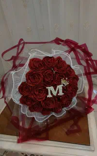 دسته گل روبانی