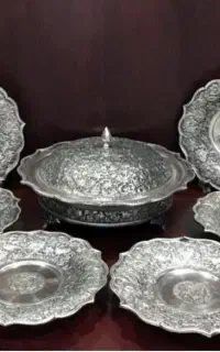 خریدوفروش نقره آینه و شمعدان و ظروف بازار و در محل