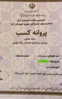 تشخیص‌رنگ‌ و کارشناسی خودرو مهدی‌زاده ‌قیمت750