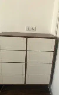 دراور 8کشو قهوه ای سفید