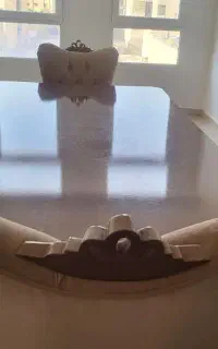 ناهار خوری ۸نفره چوب راش پارچه ترک