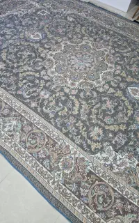 روفرشی ۱۲ متری بدون کش دو رو مخمل رنگ طوسی