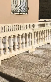 موزائیک نرده پلیمری صراحی یک‌متر سفید