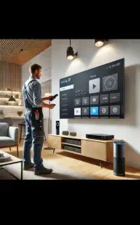 نصب تلویزیون و براکت روی دیوار