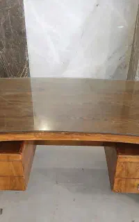 میز مدریتی سالم شیشه دار